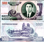 *5000 Won Severná Kórea 2006, P46b UNC - Kliknutím na obrázok zatvorte -